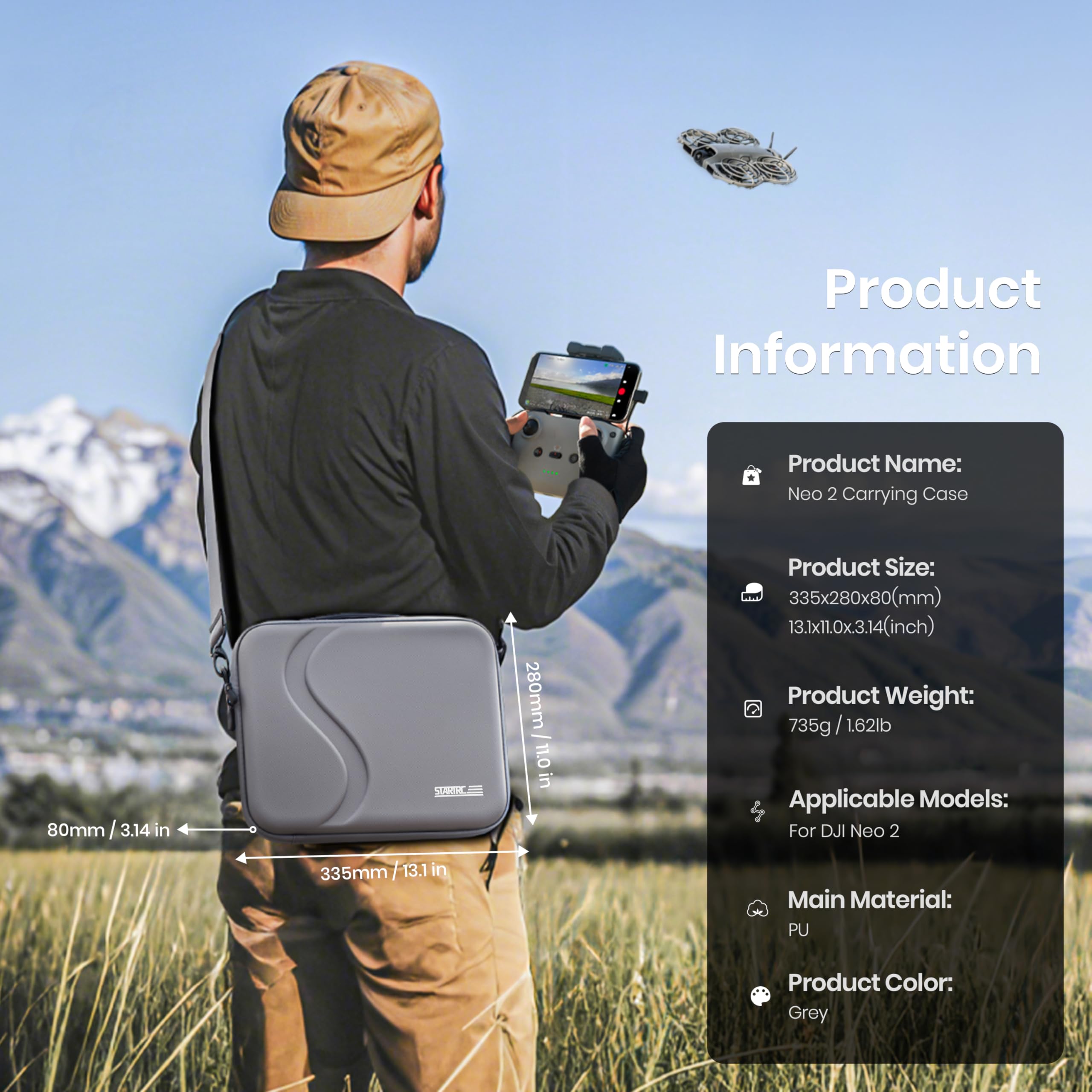 Rc Helicopter Bag - Estojo de Transporte para Acessórios DJI