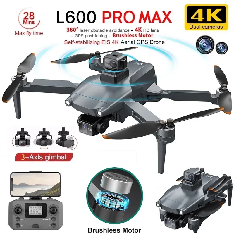 Rc Helicopter Electric - L600 pro max gps drone profissional