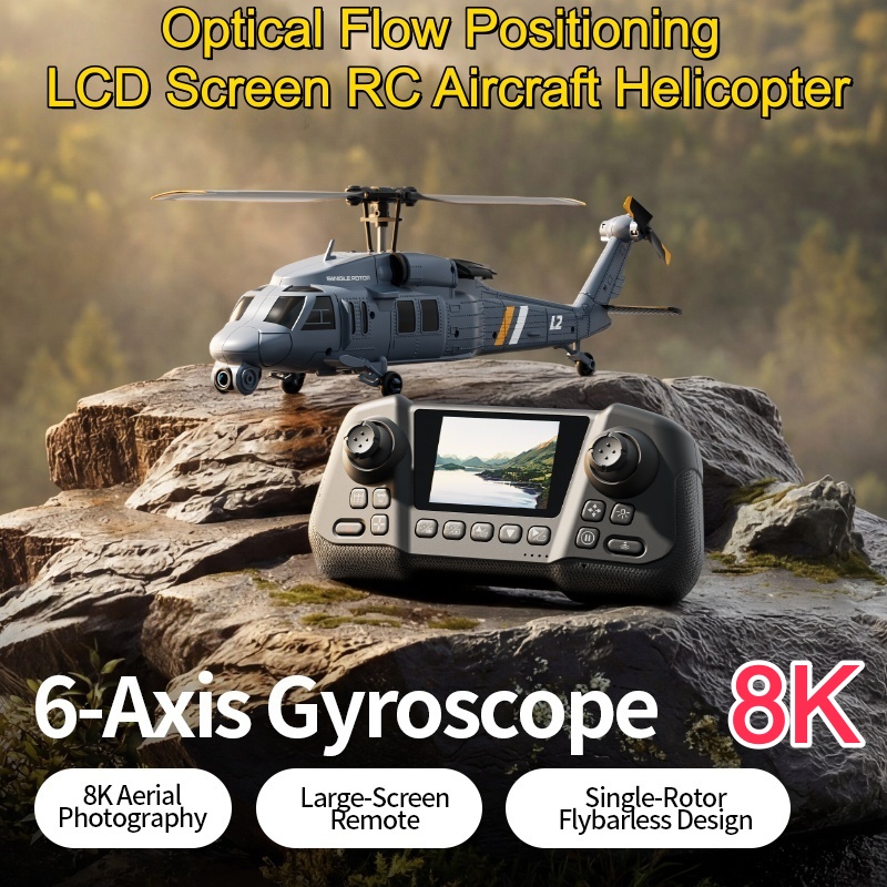 Rc Helicopter Nitro - Helicóptero RC 8K Flybarless com Fluxo