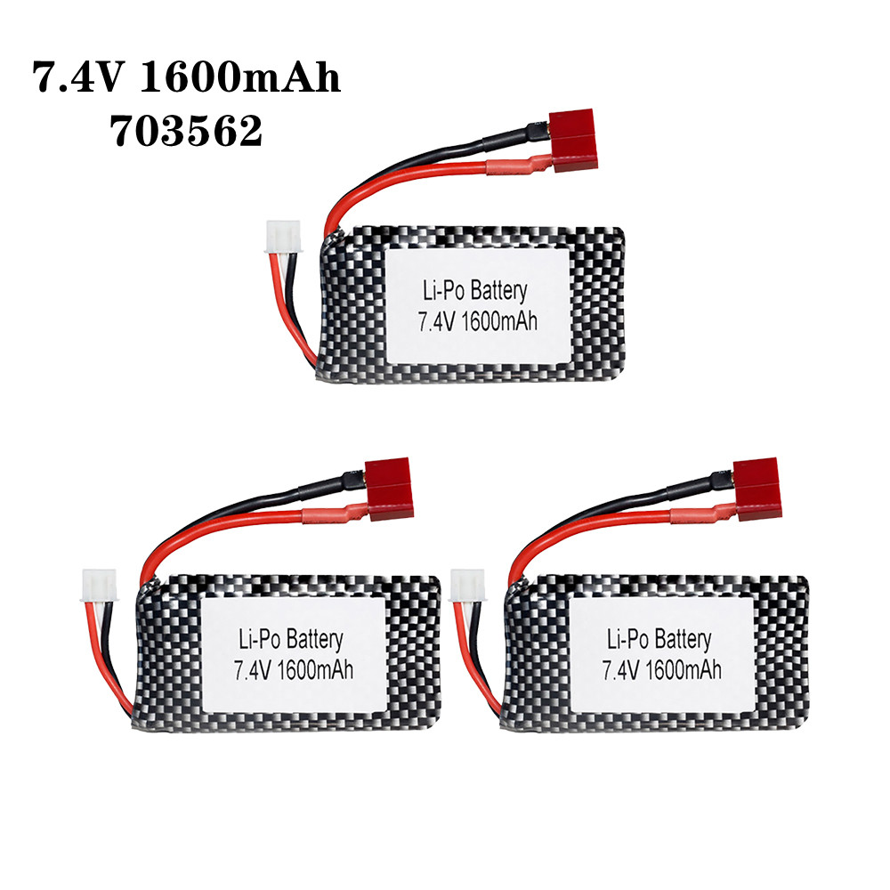 Rc Helicopter Coaxial - 1/2/3 pçs/lote Bateria Lipo 7.4v 1600mah