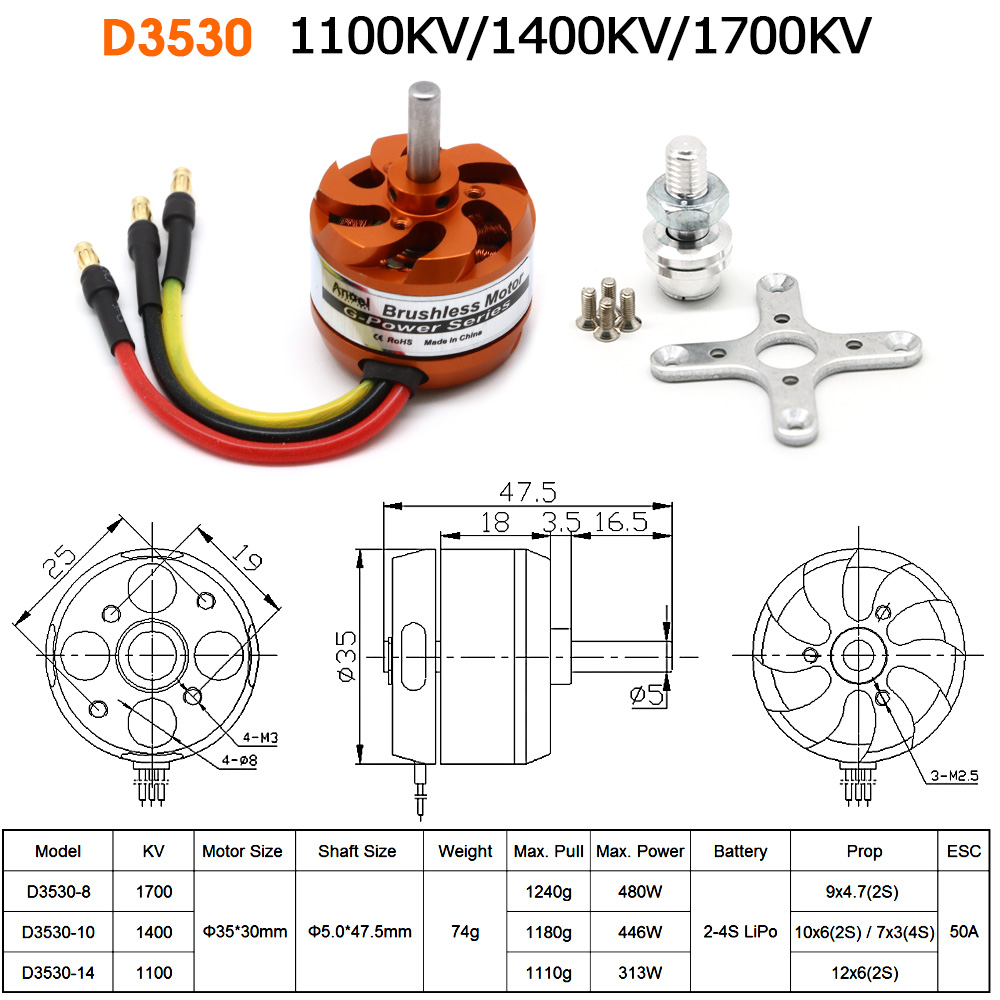 Motor Brushless Outrunner D353 - Rc Helicopter Mini avaliação e preço