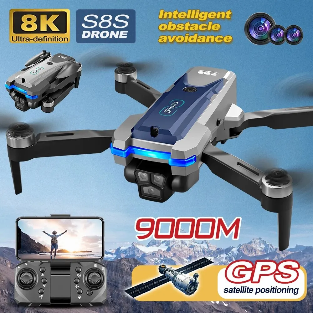 Dobrável RC S8S GPS Drone, 5G  - Rc Helicopter Electric avaliação e preço